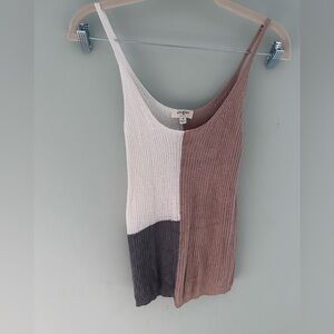 Knit color block tank. Size medium